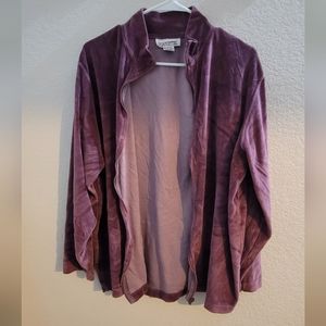 Silhouettes Velvet zip up